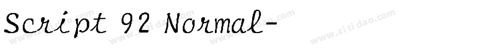 Script 92 Normal字体转换
